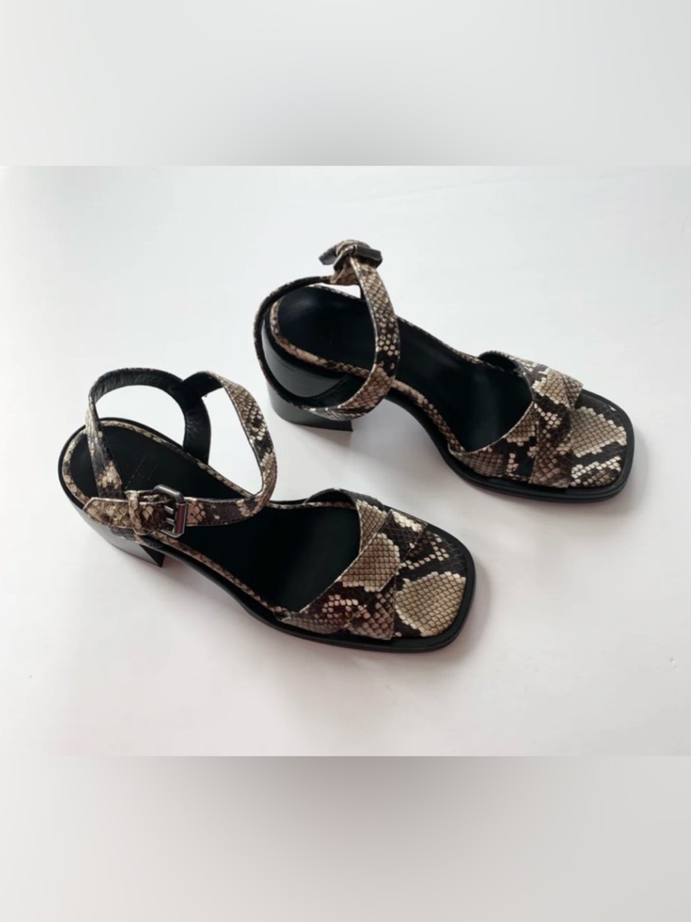 The Kooples Women’s snake-effect strappy heeled sandals